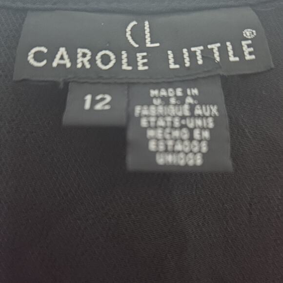 Carole Little Red Pink Blue & Black 100% Rayon Color Block Button Up Vest Sz 12 - Picture 4 of 7